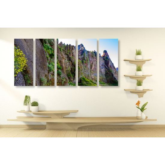 5-dielny obraz cestička medzi skalami