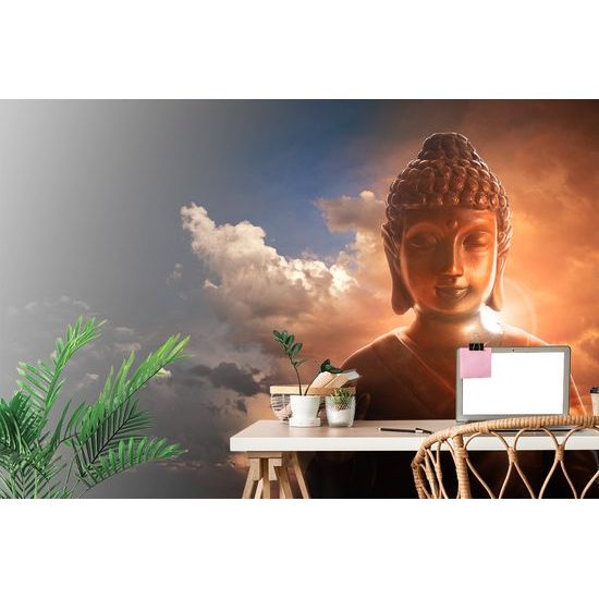 Samolepiaca tapeta meditujúci Budha v oblakoch