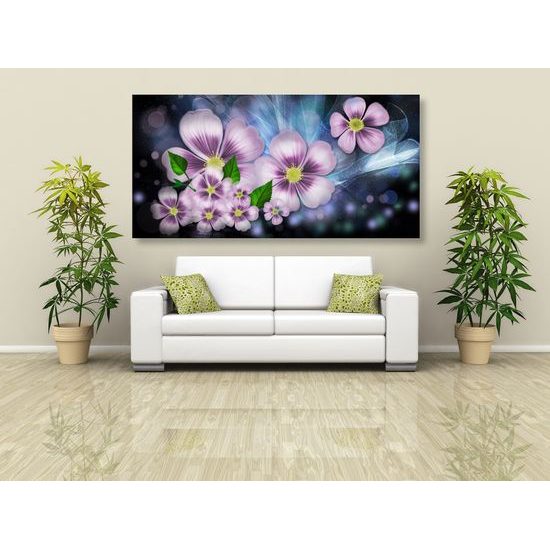 Obraz ružové kvety vo vintage prevedení