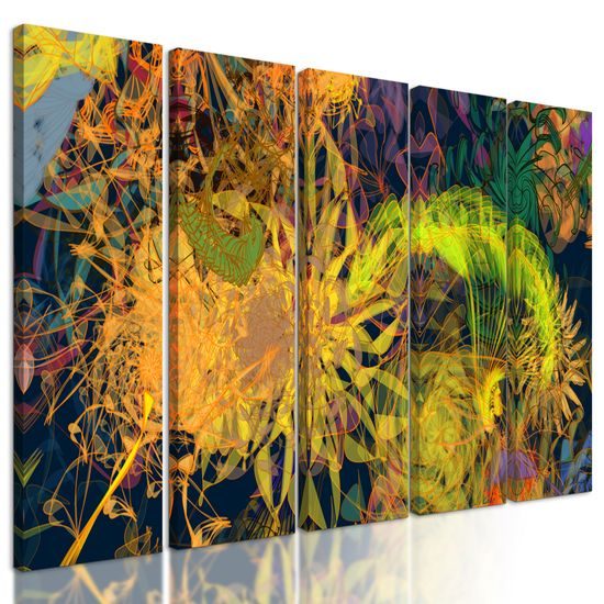 5-dielny obraz abstraktné umenie v zaujímavom prevedení