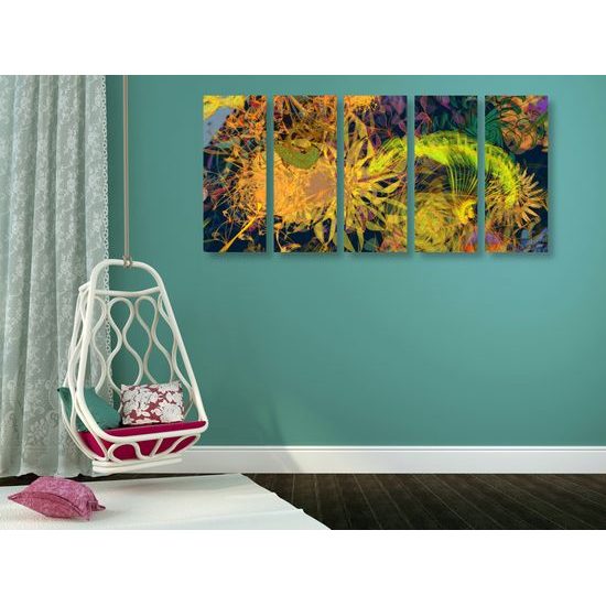 5-dielny obraz abstraktné umenie v zaujímavom prevedení