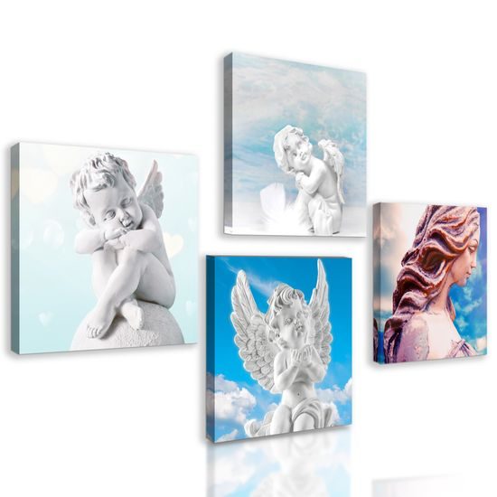 Set obrazov anjel v nebesách