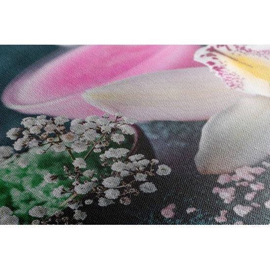 Obraz orchidea a zen zátišie