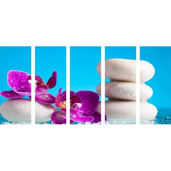 5-dielny obraz jedinenčé SPA zátišie