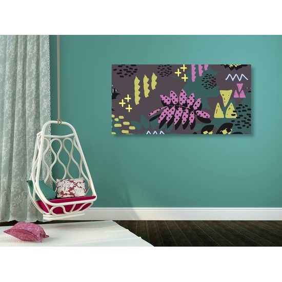 Obraz abstraktné grafické listy