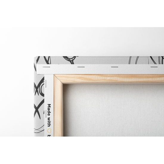 Obraz jemná kvetinová Mandala v čiernobielom prevedení