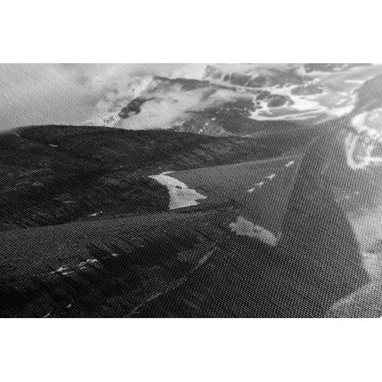 Obraz krásy prírodý v čiernobielom prevedení