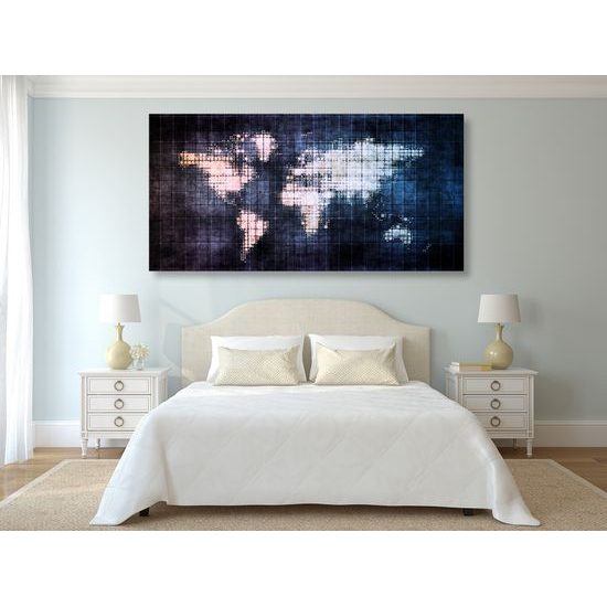 Obraz futuristická mapa sveta