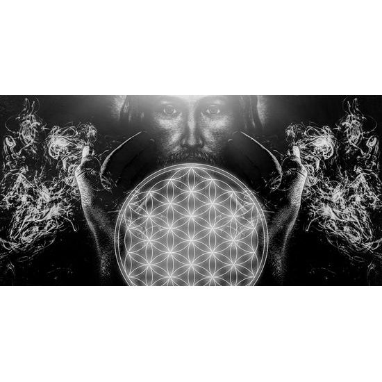 Obraz sila Ježiša v čiernobielom prevedení