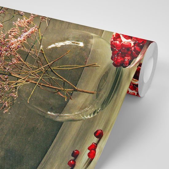 Samolepiaca fototapeta zátišie s exotickým granátovým jablkom