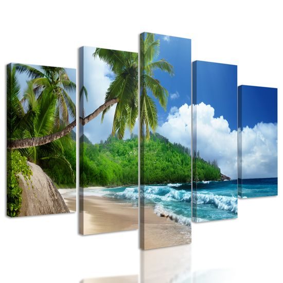 5-dielny obraz nádherné Seychely