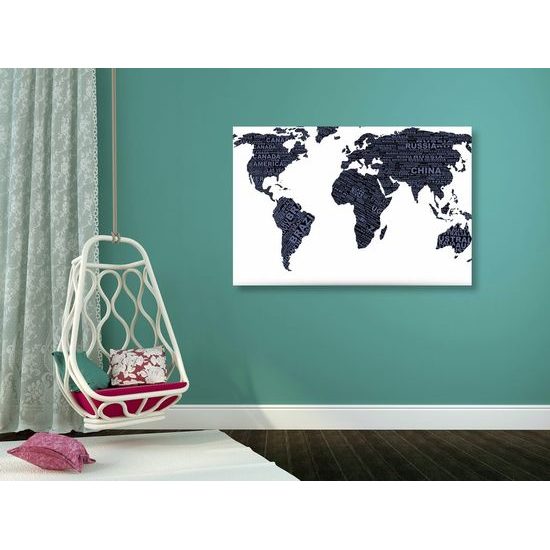 Obraz na korku moderná mapa sveta