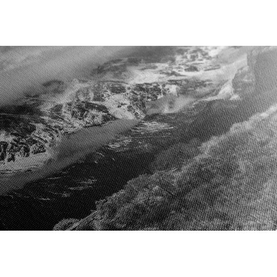 Obraz pohľad na nezabudnuteľnú krajinku v čiernobielom prevedení