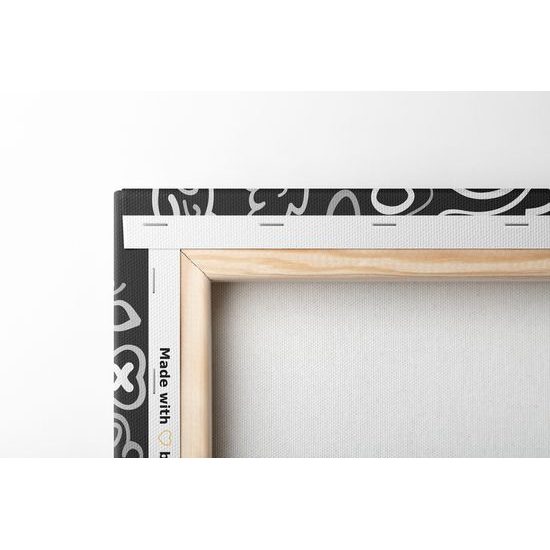 Obraz čiernobiela Mandala plná lásky