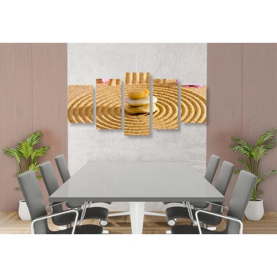 5-deilny obraz balanc v Zen záhrade