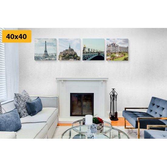 Set obrazov romantické Francúzsko