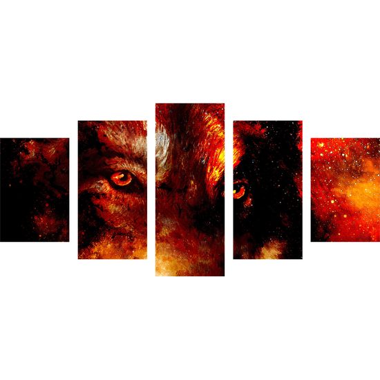 5-dielny obraz vesmírny vlk