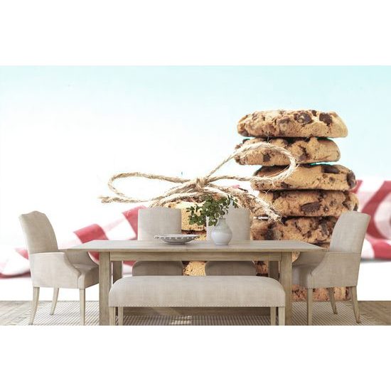 Samolepiaca fototapeta cookies sušienky s kúskami čokolády