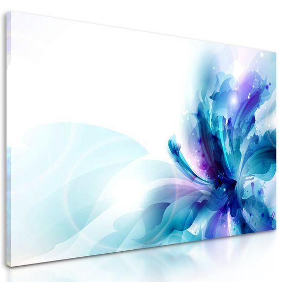 Obraz kvet v odtienoch modrej