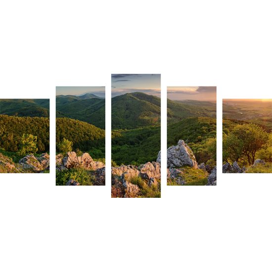 5-dielny obraz pohľad na Slovenskú prírodu