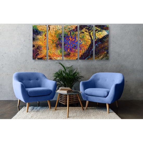 5-dielny obraz strom múdrosti