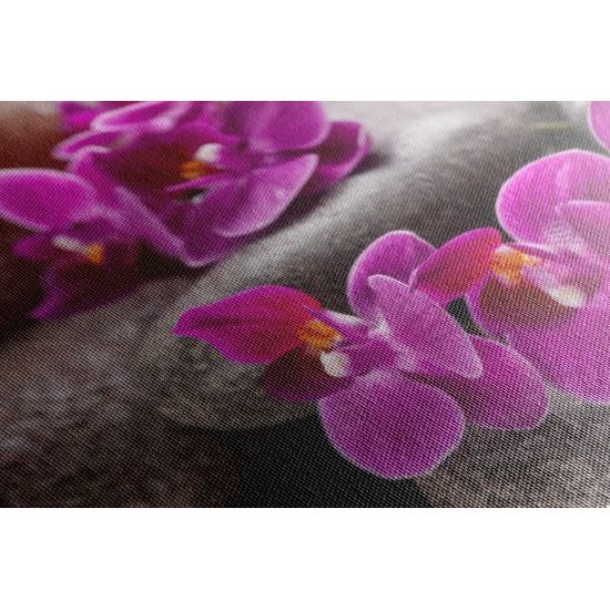 Obraz Feng Shui zátišie s fialovou orchideou
