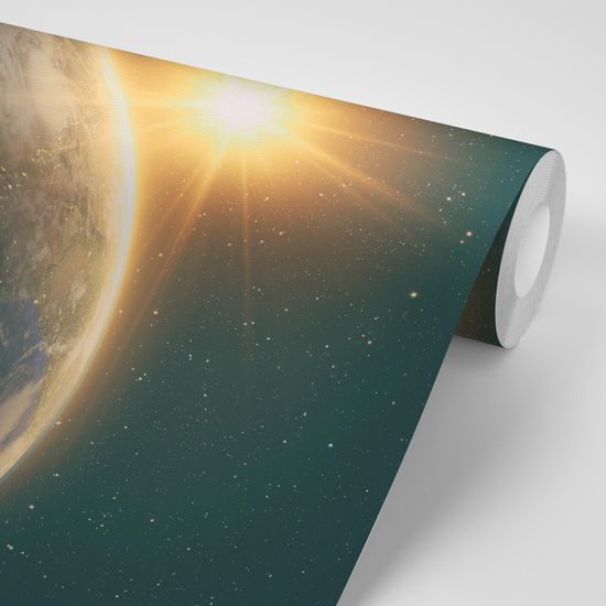 Samolepiaca fototapeta dotyk Zeme s mliečnou cestou