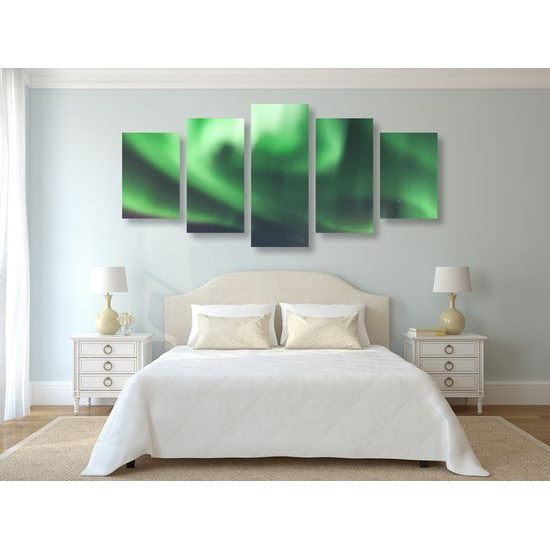 5-dielny obraz arktická polárna žiara