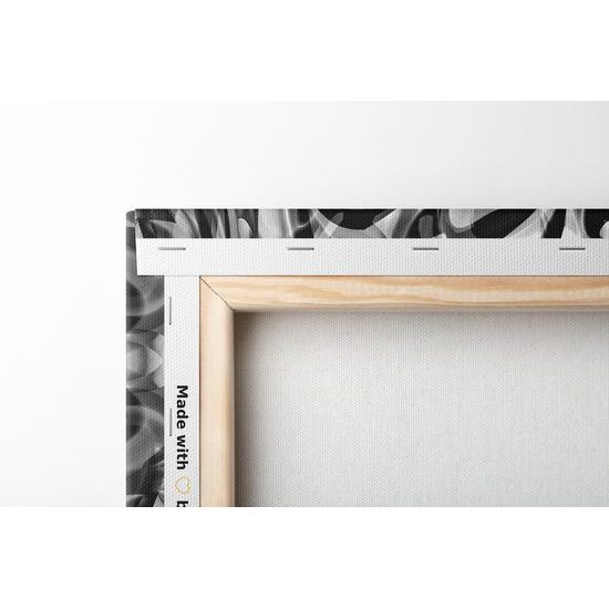 Obraz hypnotická abstrakcia v čiernobielom prevedení