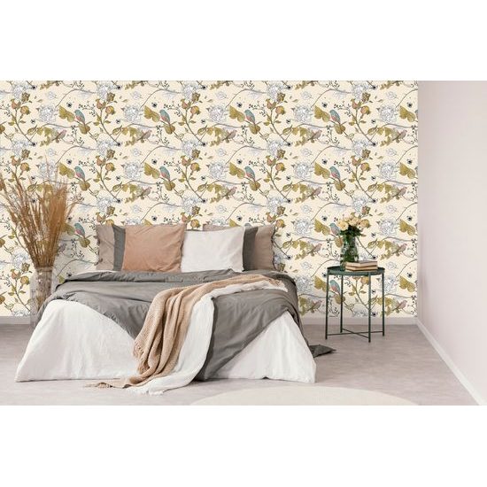 Samolepiaca tapeta krásne vtáčiky na konároch