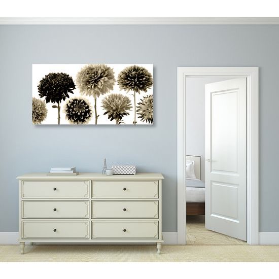 Obraz nádherné dálie v sépiovom prevedení