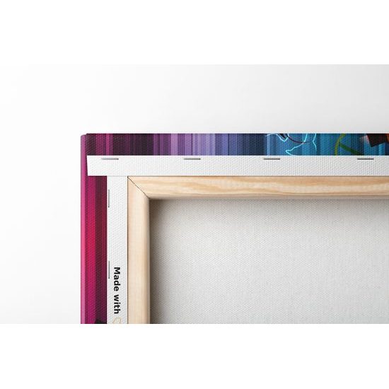 Obraz ženská tvár v abstraktných farbách