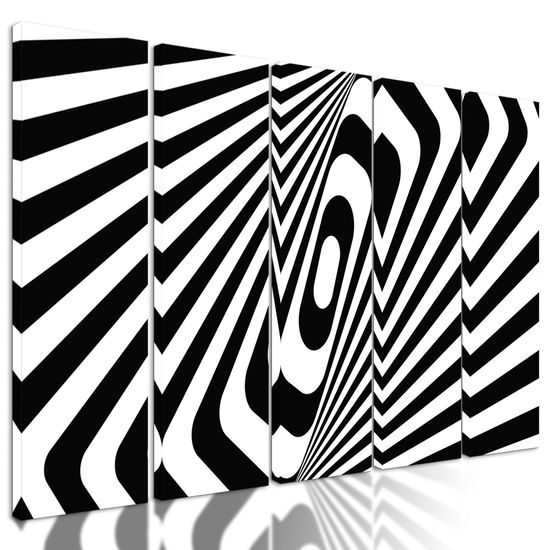 5-dielny obraz pútavá abstrakcia