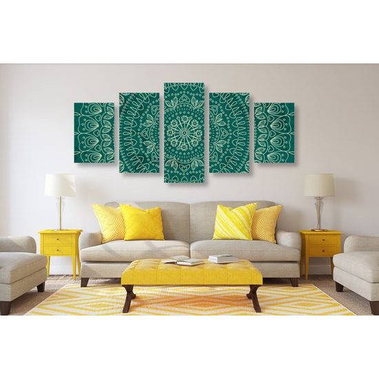 5-dielny obraz umelecká Mandala