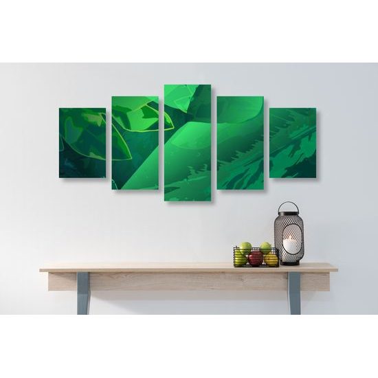 5-dielny obraz tropický prales