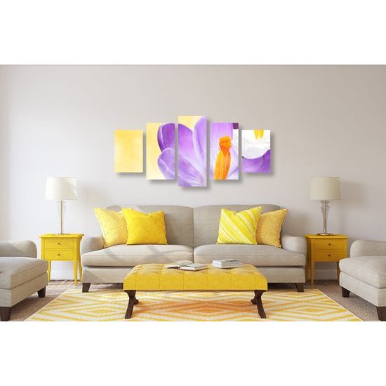 5-dielny obraz nežný šafrán