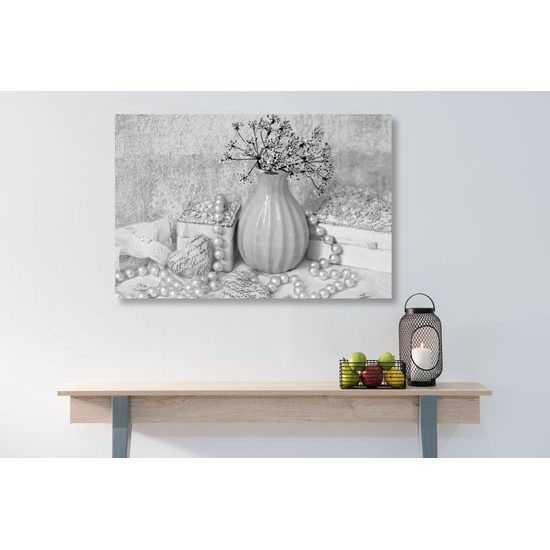 Obraz elegantné zátišie v čiernobielom prevedení