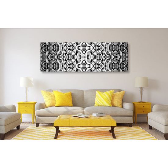 Obraz hypnotická abstrakcia v čiernobielom prevedení