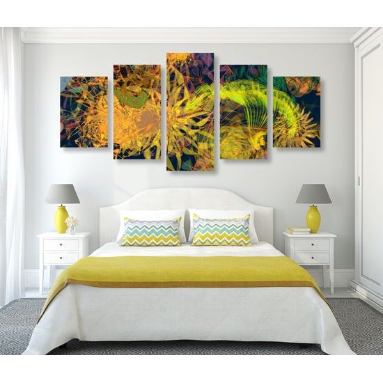 5-dielny obraz abstraktné umenie v zaujímavom prevedení