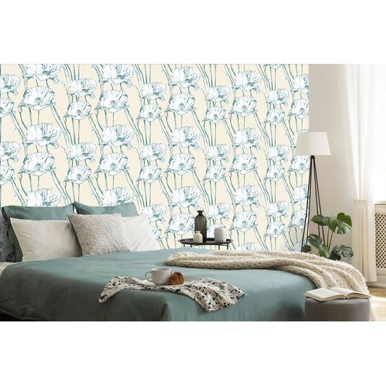 Samolepiaca tapeta kvety v rozkvete v žltom prevedení