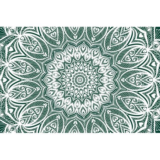 Samolepiaca tapeta nekonečná Mandala v zelenom prevedení