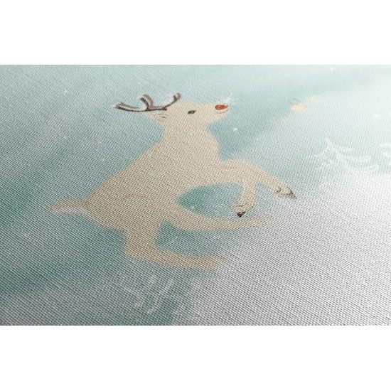 Obraz roztomilý sobík s červeným nosom