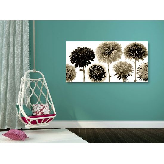 Obraz nádherné dálie v sépiovom prevedení