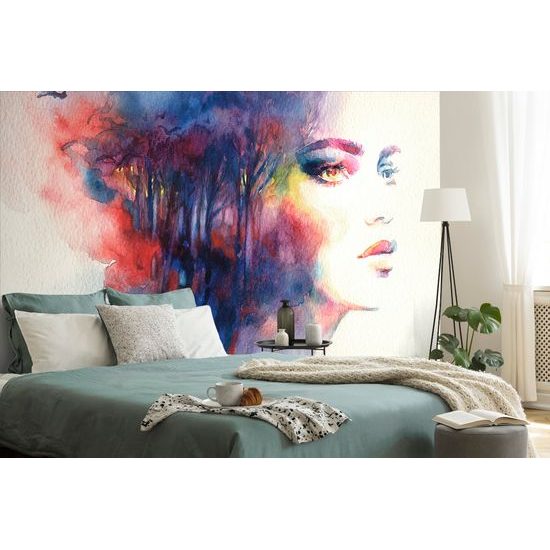 Samolepiaca tapeta očarujúca maľba ženy