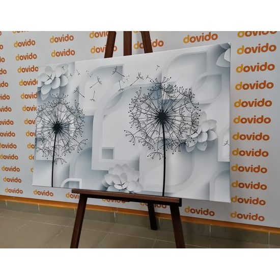 Obraz púpava na nezvyčajnom pozadí