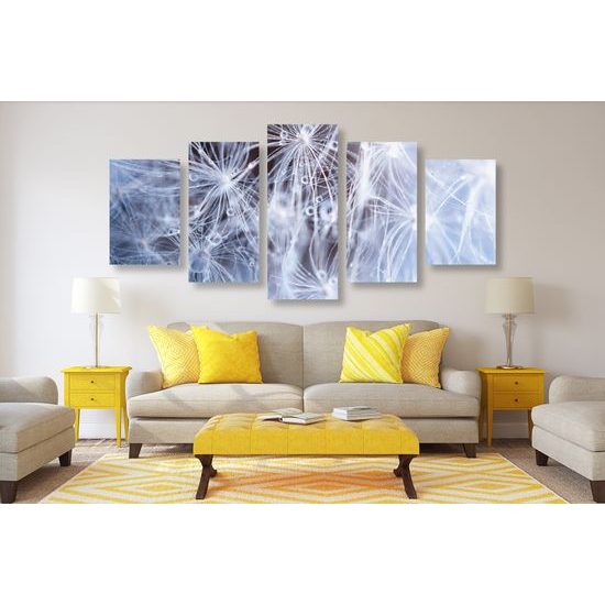 5-dielny obraz detail púpavy