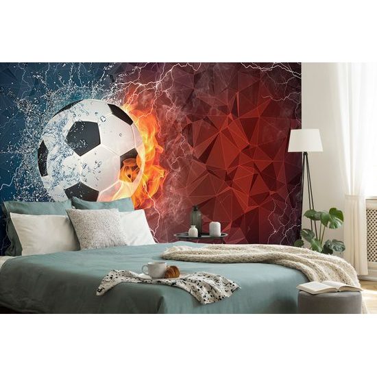 Tapeta futbalová lopta s abstraktným pozadím