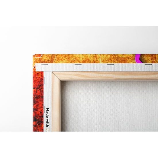 Obraz fialové kvety v abstraktnom prevedení