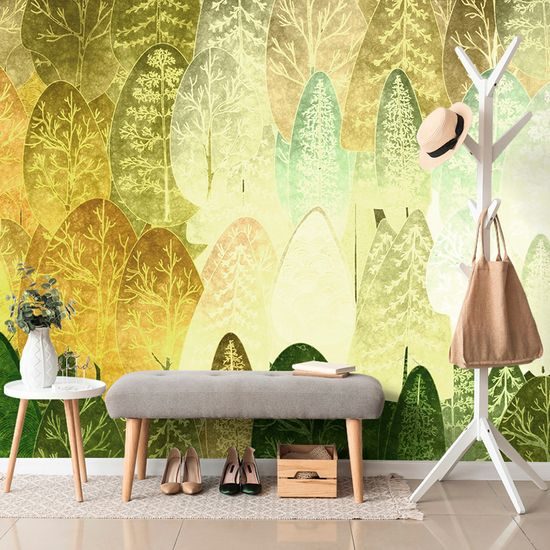 Samolepiaca tapeta rozprávkovo nesúmerné stromy