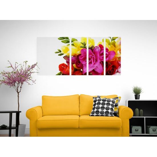 5-dielny obraz pestrofarebná kytica